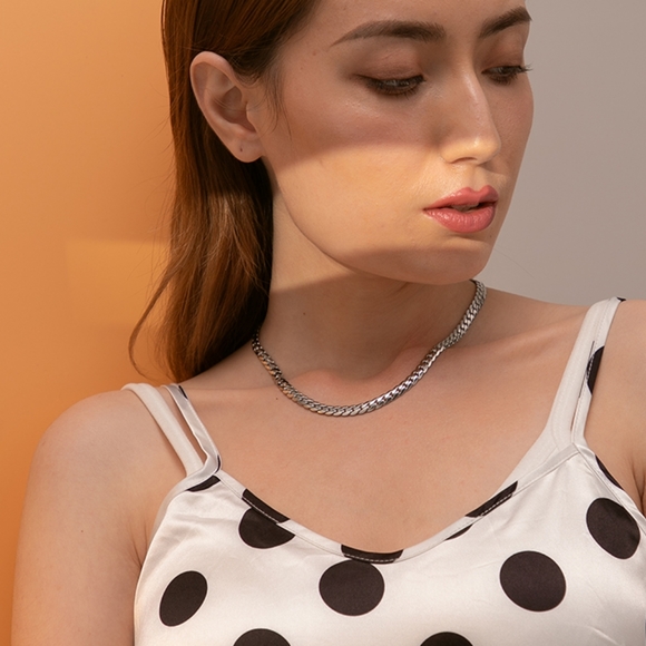 Perfect Silver Choker Chain Necklace - Picture 6 of 6